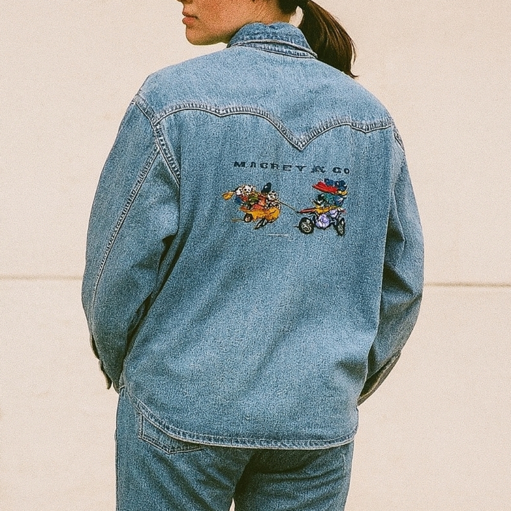 Vintage Levi's Disney Mickey & Co. Embroidered Denim Button-Down Shirt